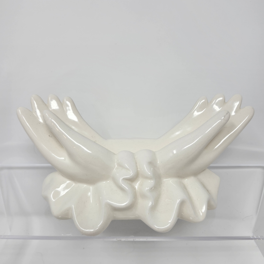 pierrot clown white hand open hand frame art deco cards holder